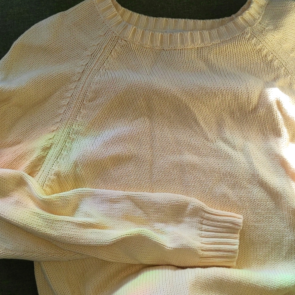Lands' End Kids yellow knit sweater